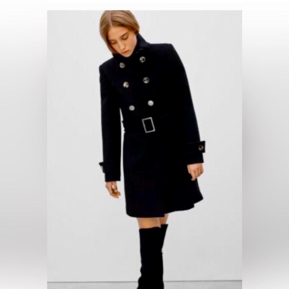 ISO: Do not buy - Babaton Navy Double-Breasted Coat